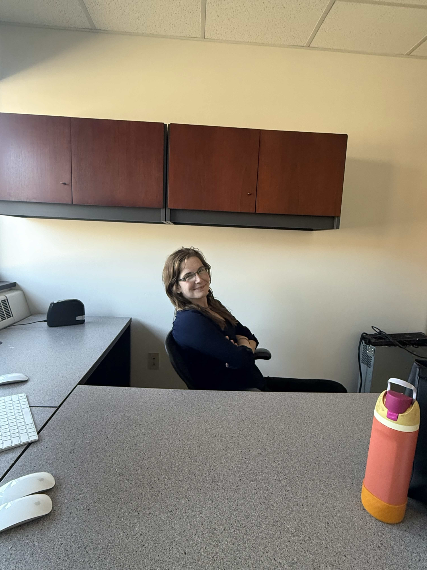 Rachel Turn at her new desk